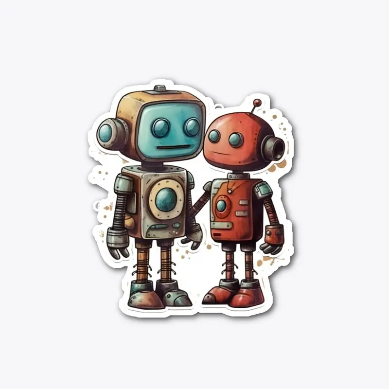 Retro Robo Companions Tee