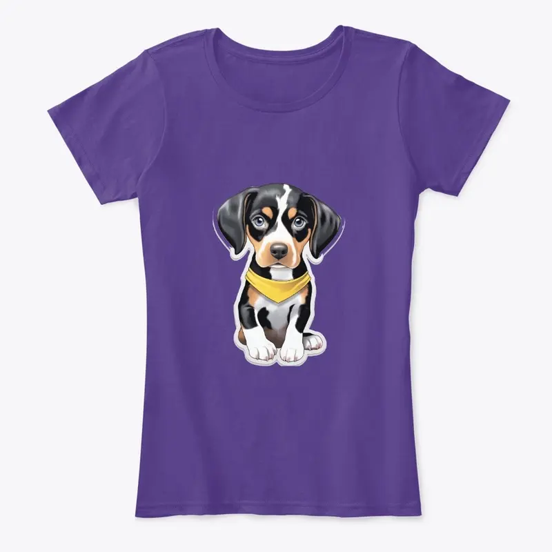 Puppy Charm Bandana Tee